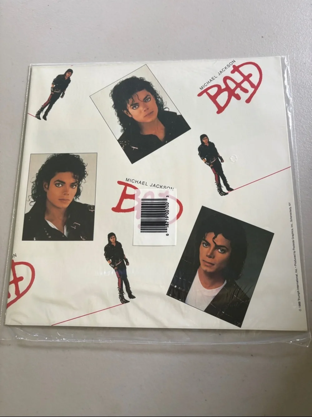 Michael Jackson BAD Wrapping Paper Gift Wrap NWT. Pop. SET of 4 RARE! Rock Wraps